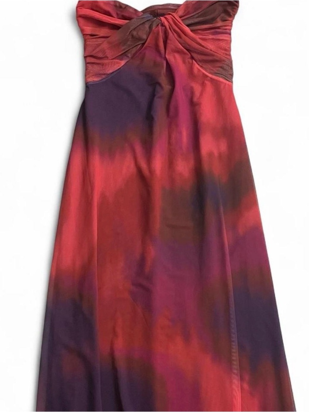 NWT Express Strapless Mesh Twist Front
Ombre Watercolor Maxi Dress XS